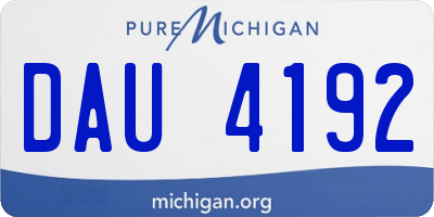 MI license plate DAU4192