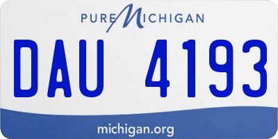 MI license plate DAU4193