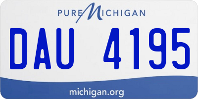 MI license plate DAU4195