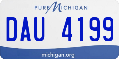 MI license plate DAU4199