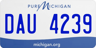 MI license plate DAU4239