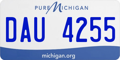MI license plate DAU4255