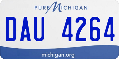 MI license plate DAU4264