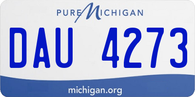 MI license plate DAU4273