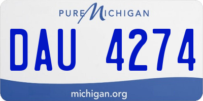 MI license plate DAU4274