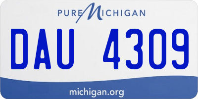 MI license plate DAU4309