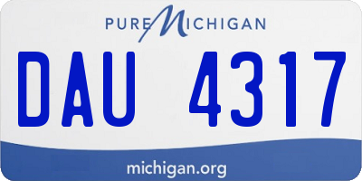 MI license plate DAU4317