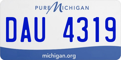 MI license plate DAU4319