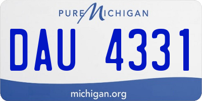 MI license plate DAU4331