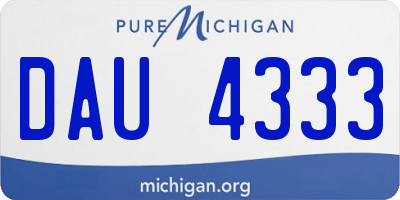 MI license plate DAU4333