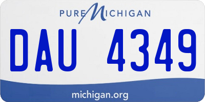 MI license plate DAU4349