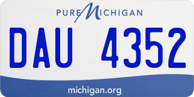 MI license plate DAU4352
