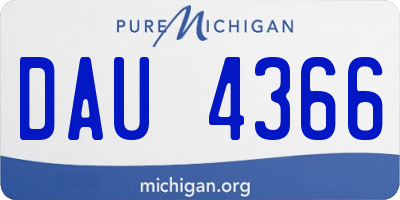 MI license plate DAU4366