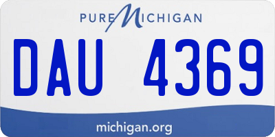 MI license plate DAU4369