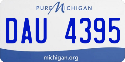 MI license plate DAU4395