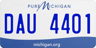 MI license plate DAU4401