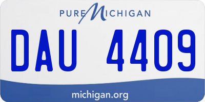 MI license plate DAU4409