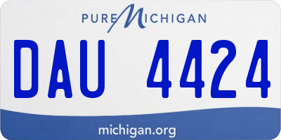 MI license plate DAU4424