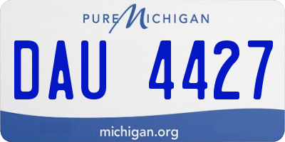 MI license plate DAU4427