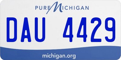 MI license plate DAU4429