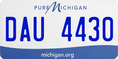 MI license plate DAU4430