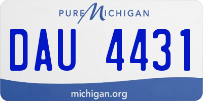 MI license plate DAU4431