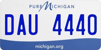 MI license plate DAU4440