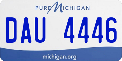 MI license plate DAU4446