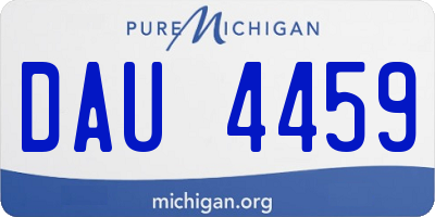 MI license plate DAU4459