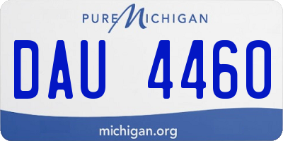 MI license plate DAU4460