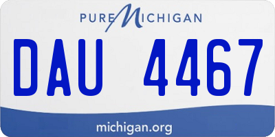 MI license plate DAU4467
