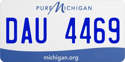 MI license plate DAU4469