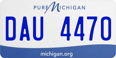 MI license plate DAU4470