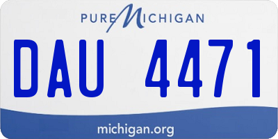MI license plate DAU4471