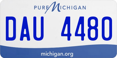 MI license plate DAU4480