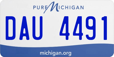 MI license plate DAU4491