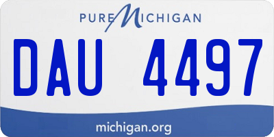 MI license plate DAU4497