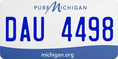 MI license plate DAU4498