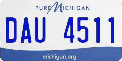 MI license plate DAU4511