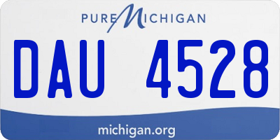 MI license plate DAU4528