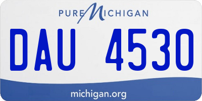 MI license plate DAU4530