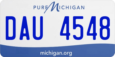 MI license plate DAU4548
