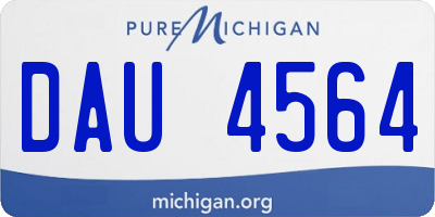 MI license plate DAU4564