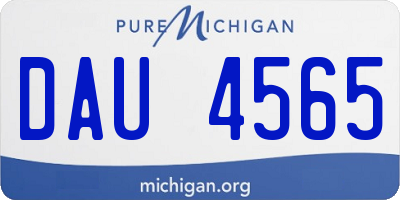MI license plate DAU4565