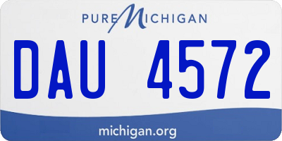MI license plate DAU4572