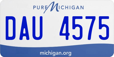 MI license plate DAU4575