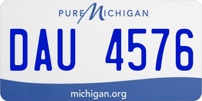 MI license plate DAU4576
