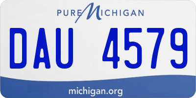 MI license plate DAU4579