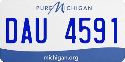 MI license plate DAU4591