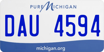 MI license plate DAU4594